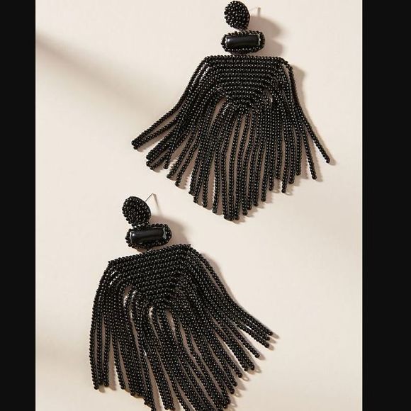 Anthropologie Lima Beaded Drop Earrings